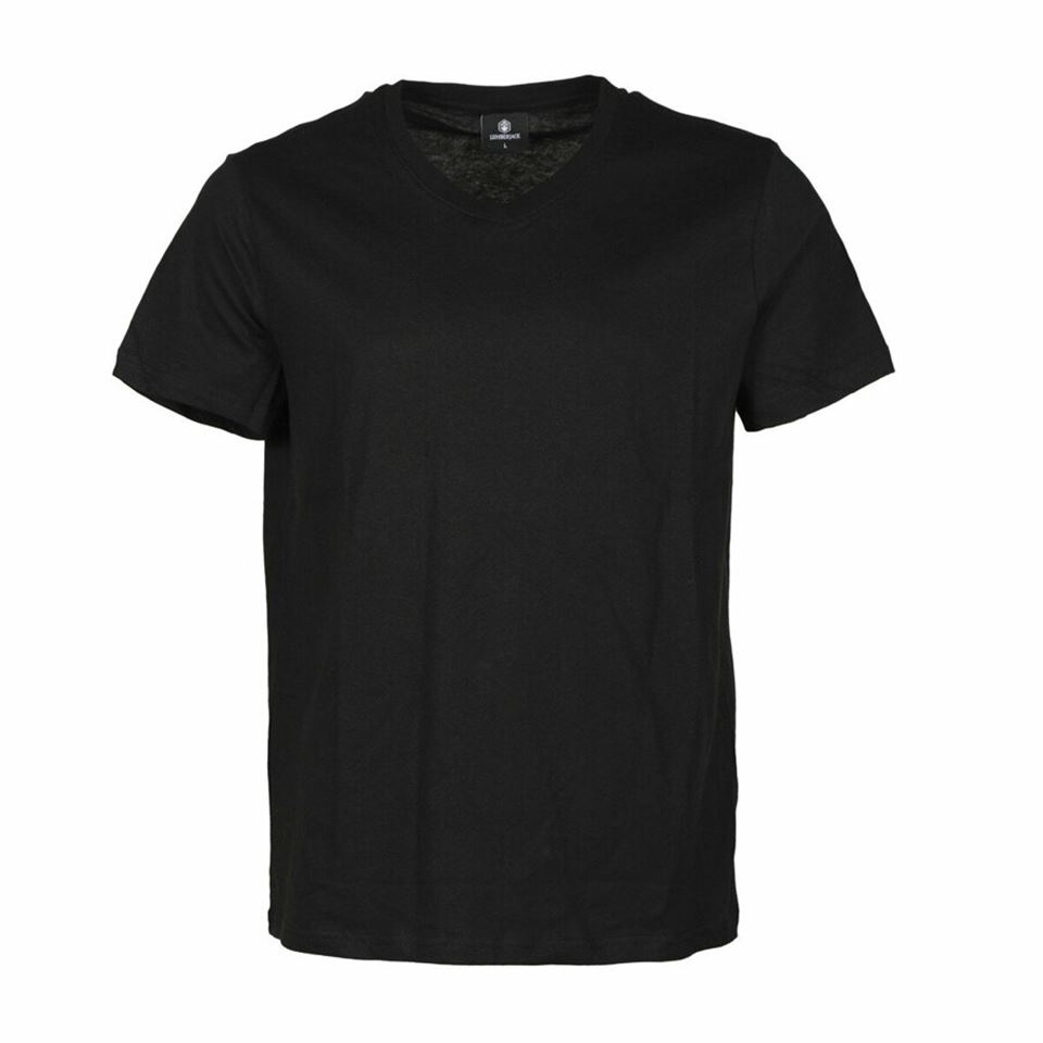 Lumberjack 1M Ct106 Basic V Neck T-Shirt Erkek Siyah Tshirt