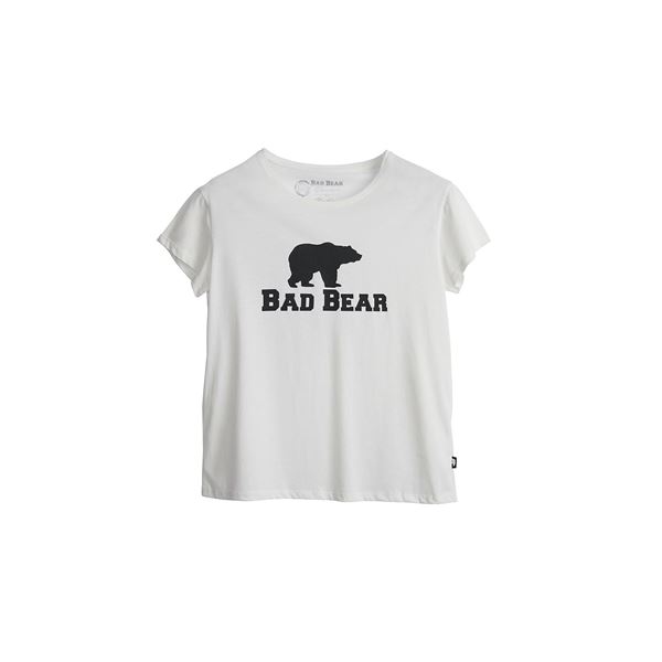 Bad Bear Logo Tee Kadın Beyaz 