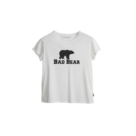 Bad Bear Logo Tee Kadın Beyaz Tshirt - Bisiklet