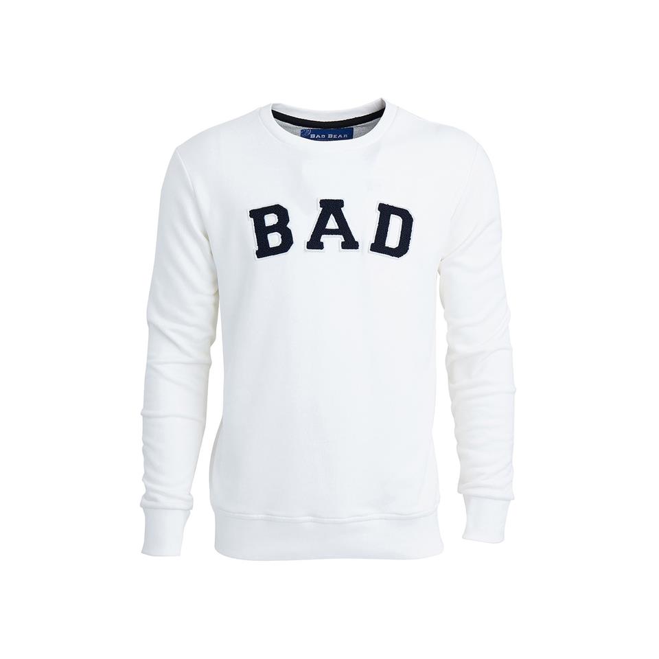 Bad Bear Bad Convex Crewneck Erkek Beyaz Sweatshirt