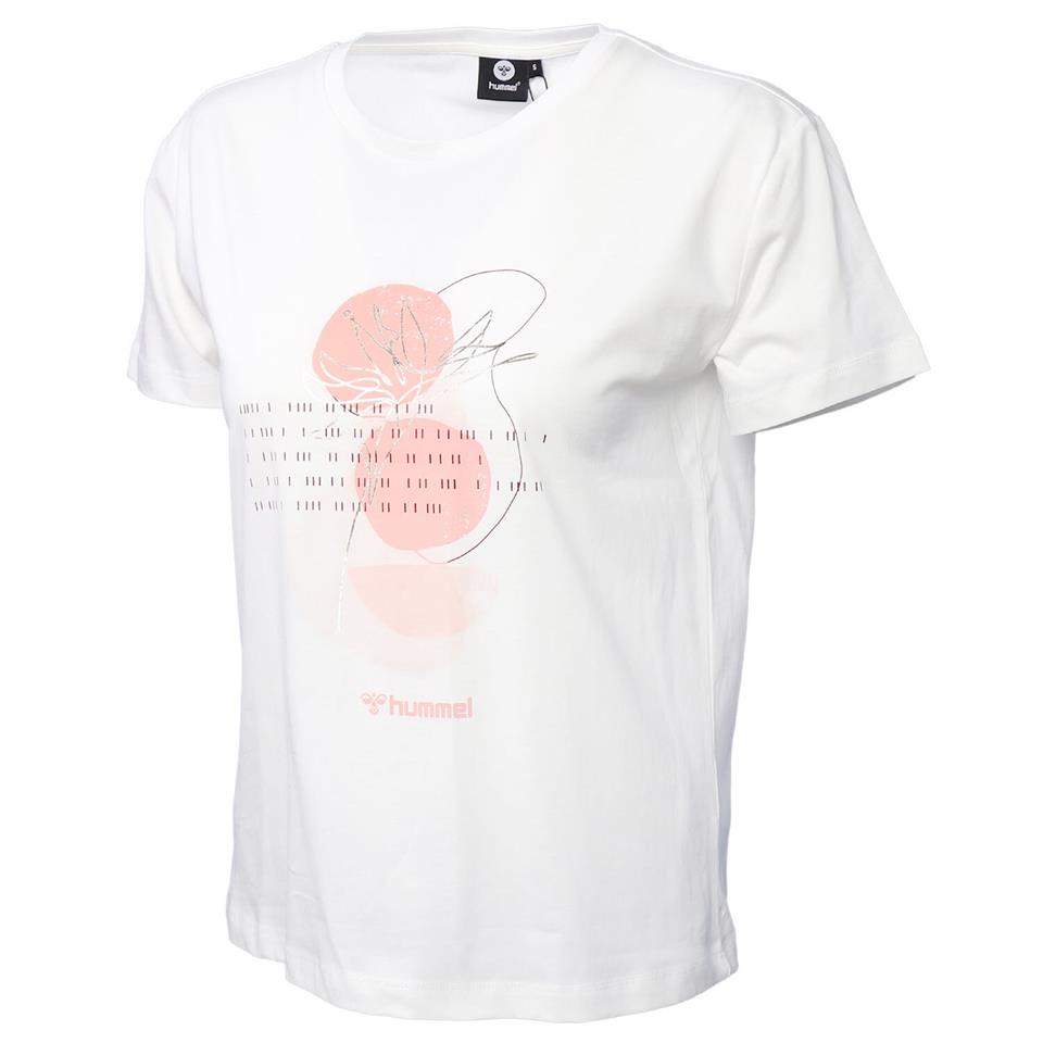 Hummel Tobino T-Shirt S/S Beyaz Kadın Tshirt - Bisiklet