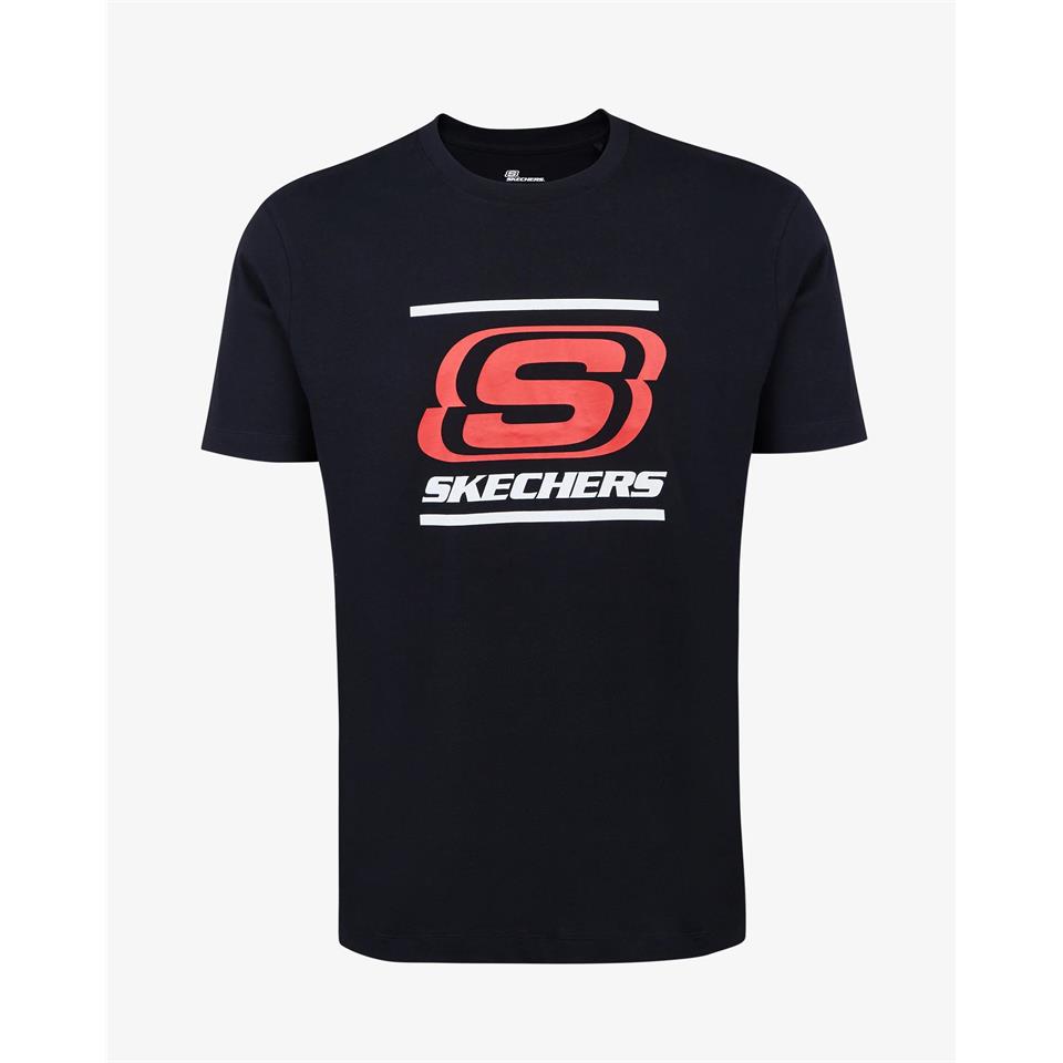 Skechers M Big Logo T-Shirt Siyah Erkek Tshirt - Bisiklet