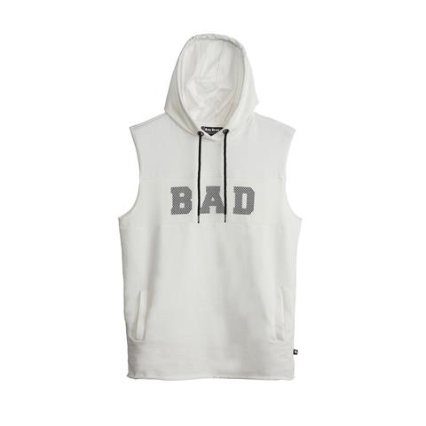 Bad Bear Bad Net Sleeveless Hoodie Erkek Beyaz Tshirt - Kolsuz