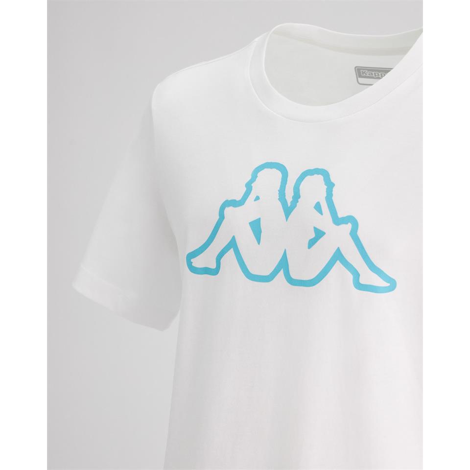 Kappa Logo Cromen Tk Erkek Beyaz Bisiklet Yaka Tshirt