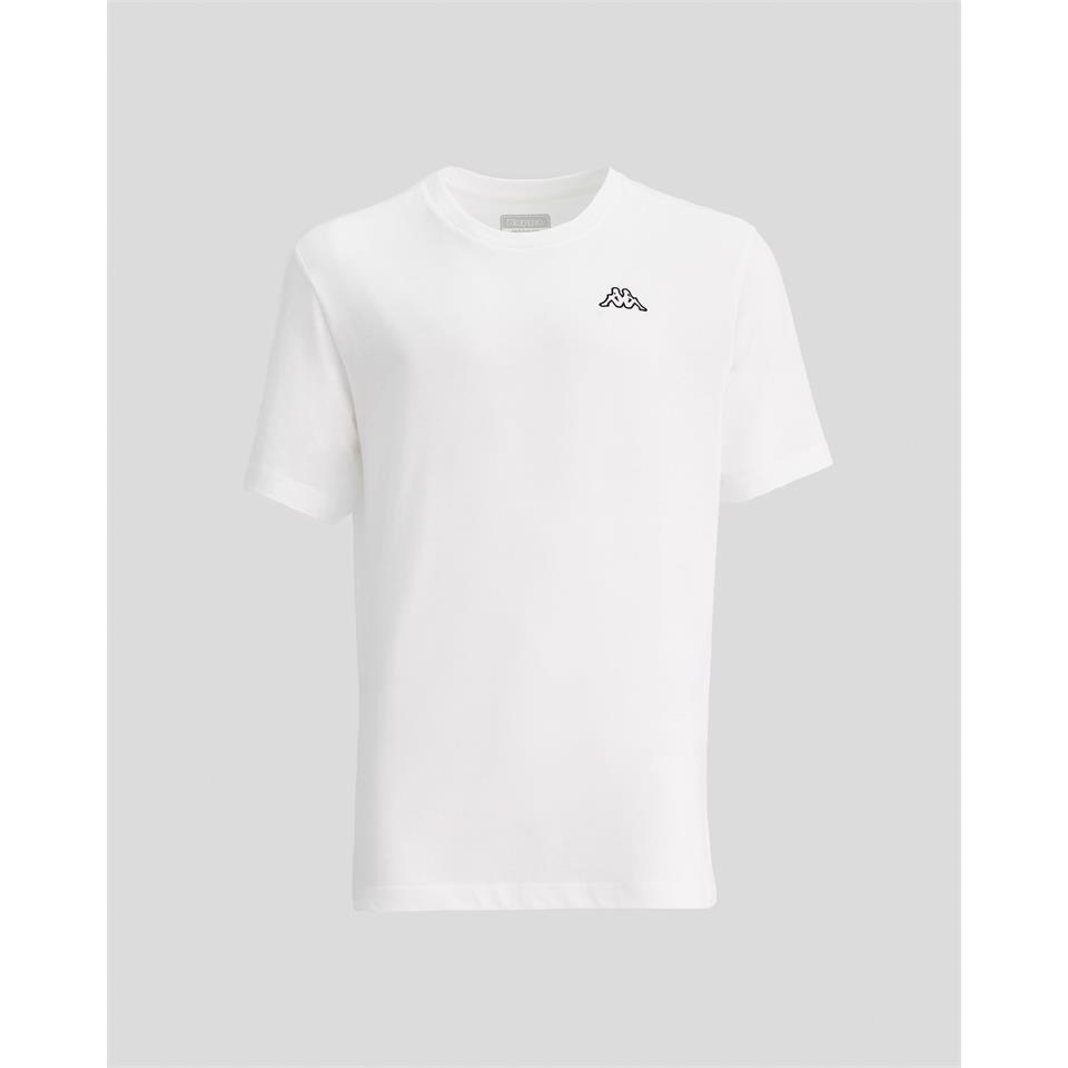 Kappa Logo Cafers Tk Erkek Beyaz Bisiklet Yaka Tshirt