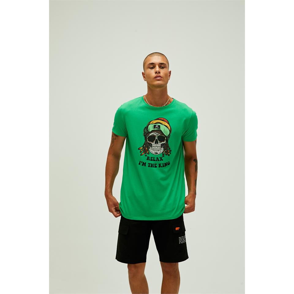 Bad Bear Relax T-Shirt Yeşil Erkek Tshirt - Bisiklet