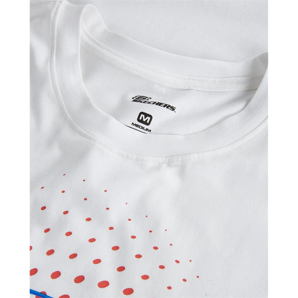 Skechers M Big Logo T-Shirt Erkek Beyaz Bisiklet Yaka Tshirt
