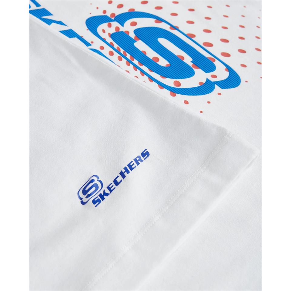 Skechers M Big Logo T-Shirt Erkek Beyaz Bisiklet Yaka Tshirt