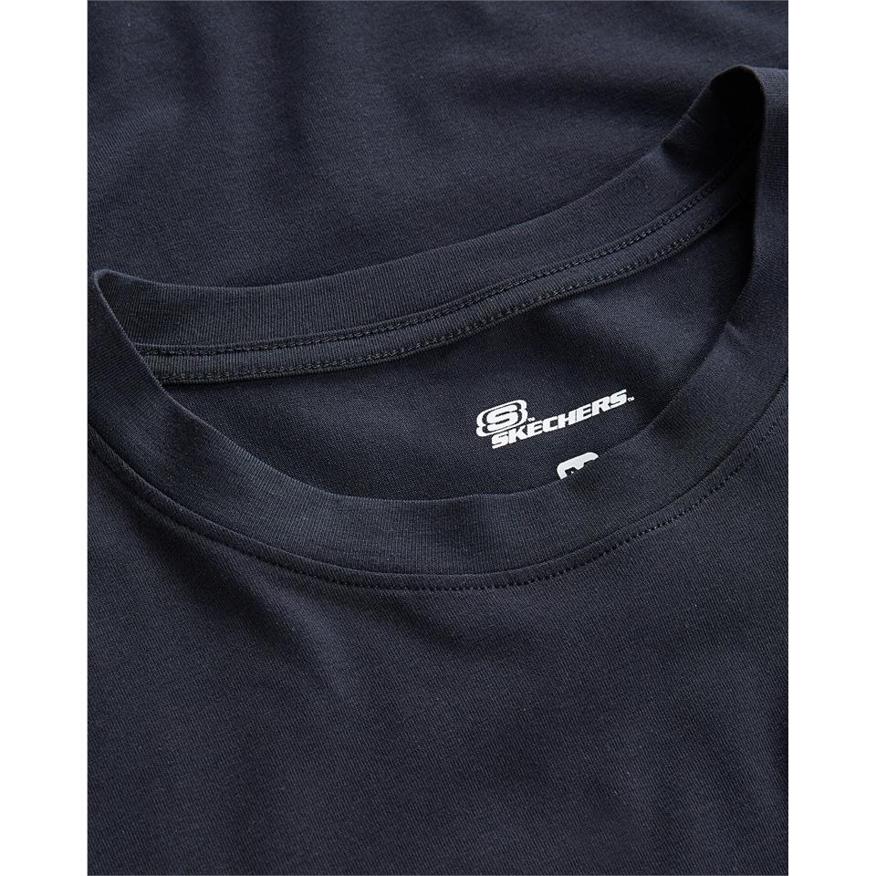 Skechers M Big Logo T-Shirt Erkek Siyah Bisiklet Yaka Tshirt