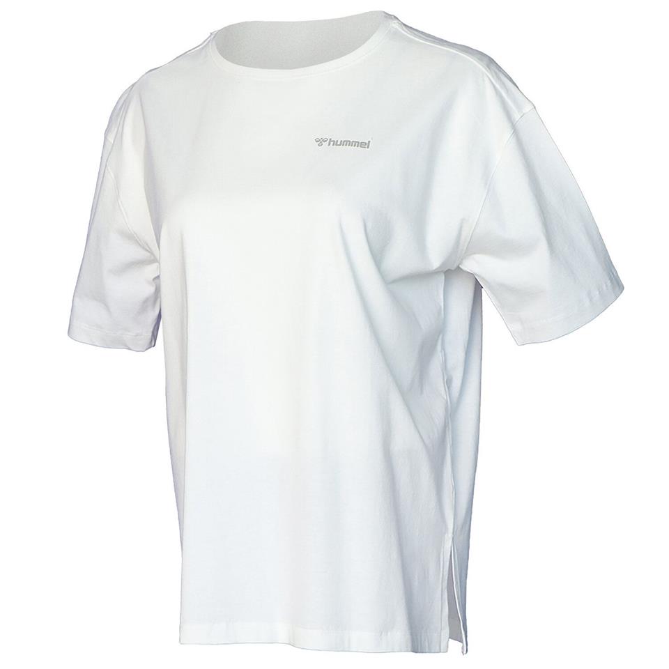Hummel Hmlclodi T-Shirt Kadın Beyaz Bisiklet Yaka Tshirt