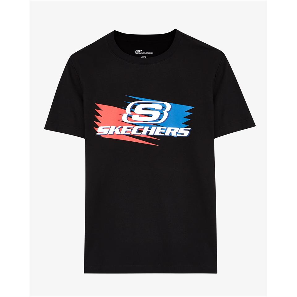 Skechers M Graphic Tee Big Logo T-Shirt Erkek Siyah Bisiklet Yaka Tshirt