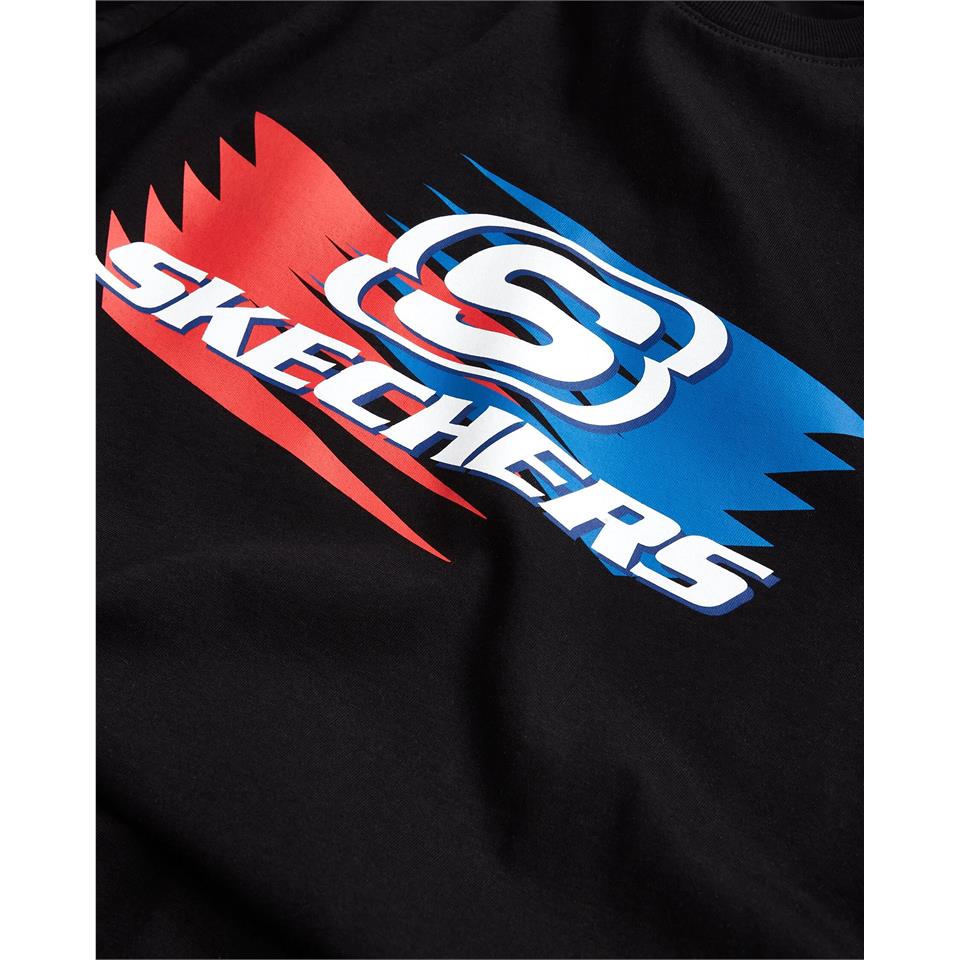Skechers M Graphic Tee Big Logo T-Shirt Erkek Siyah Bisiklet Yaka Tshirt