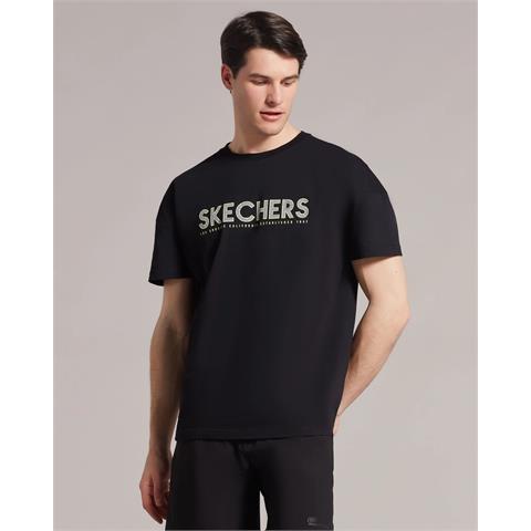 Skechers M Graphic Tee Big Logo T-Shirt Erkek Siyah Tshirt - Bisiklet