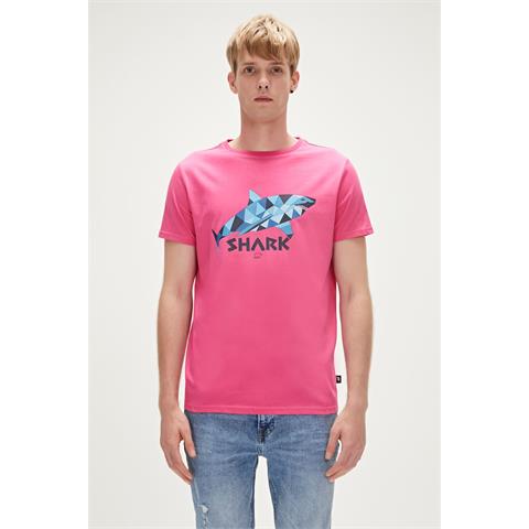Bad Bear Shark T-Shirt Pembe Erkek Tshirt - Bisiklet