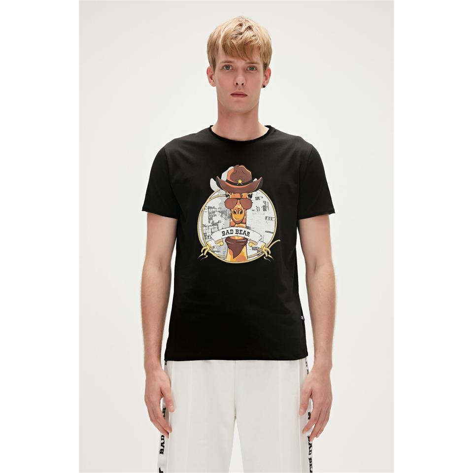 Bad Bear Giraffe T-Shirt Erkek  Bisiklet Yaka Tshirt