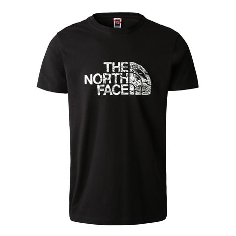 The North Face M S/S Woodcut Dome Tee-Eu Siyah Erkek Tshirt - Bisiklet