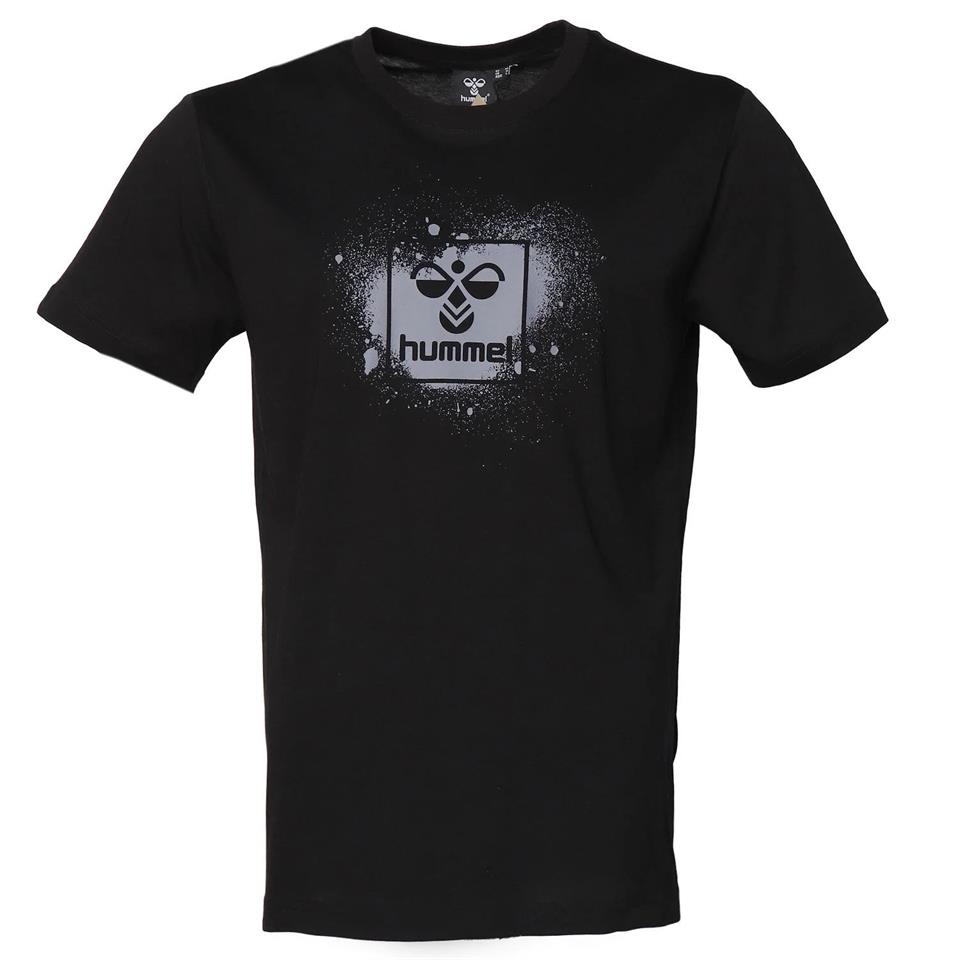 Hummel Hmlrowan T-Shirt S/S Erkek Siyah Bisiklet Yaka Tshirt