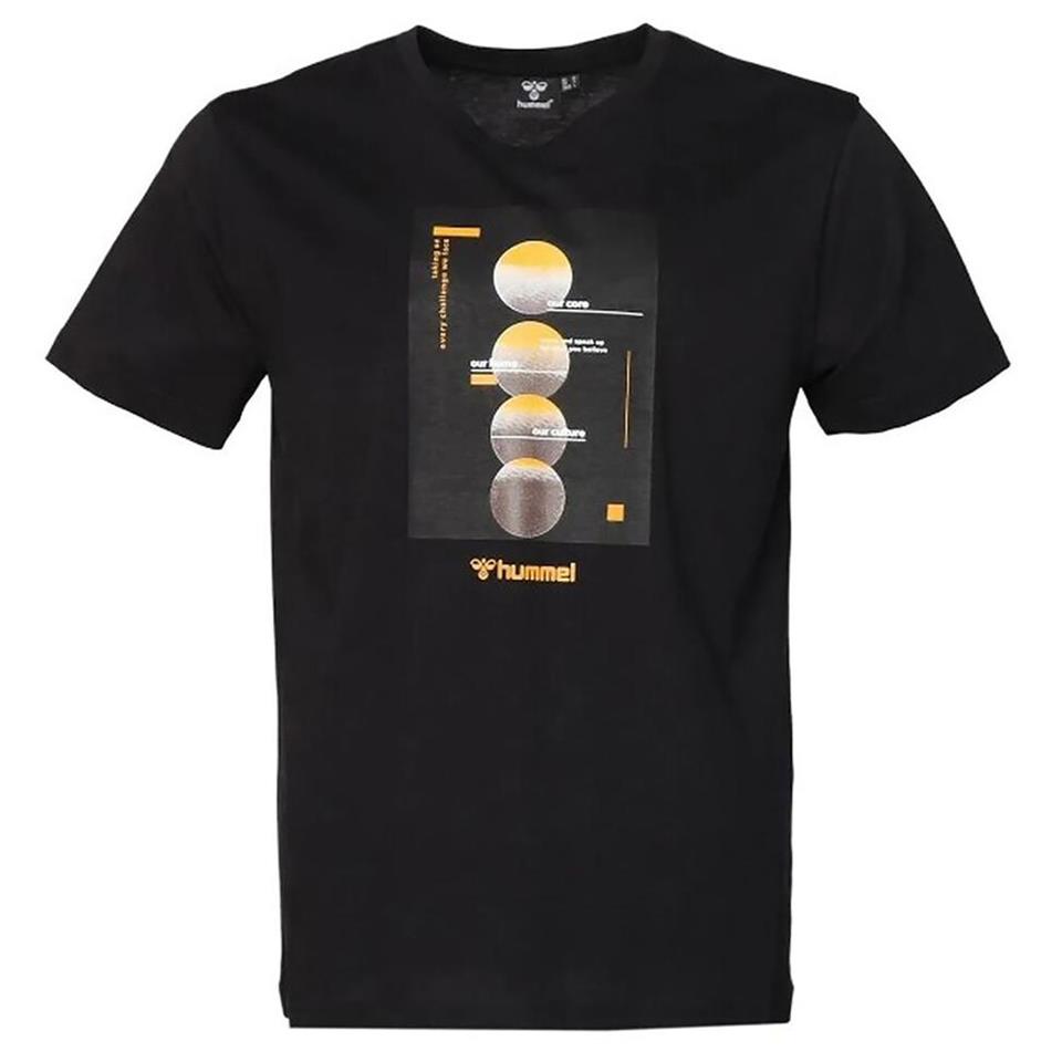 Hummel Hmlslas T-Shirt Erkek Siyah Bisiklet Yaka Tshirt
