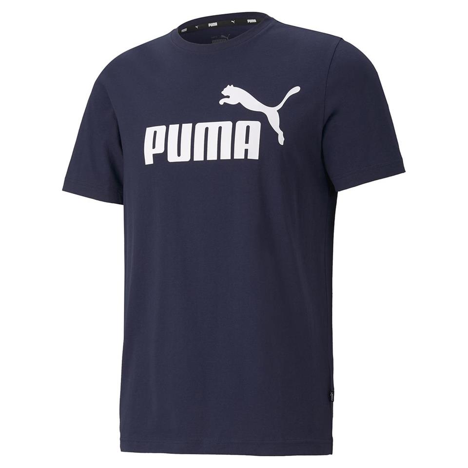 Puma Ess Logo Tee Lacivert Erkek Tshirt - Bisiklet