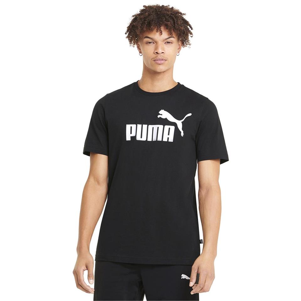 Puma Ess Logo Tee Siyah Erkek Tshirt - Bisiklet