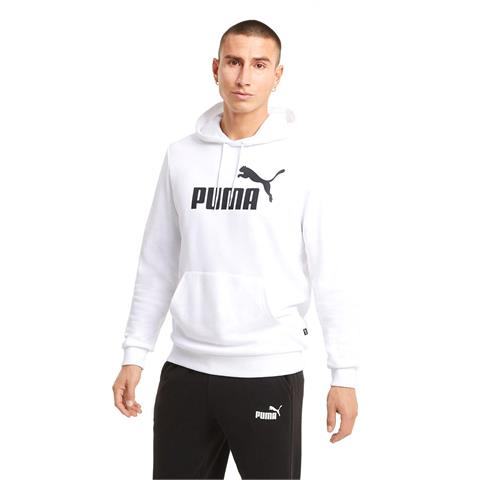 Puma Ess Big Logo Hoodie Erkek Beyaz Sweat - Kapson