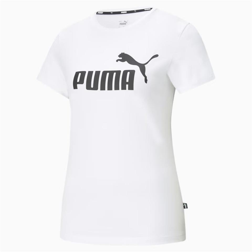 Puma Ess Logo Tee Siyah Kadın Tshirt - Bisiklet