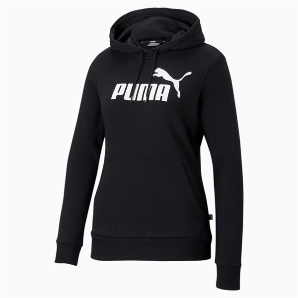 Puma Ess Logo Hoodie Kadın Siyah Sweat - Kapson