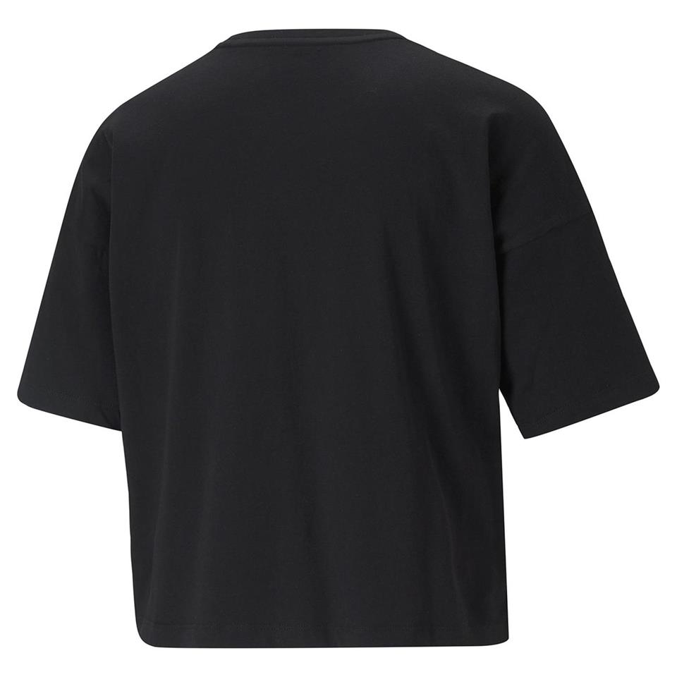 Puma Ess Cropped Logo Tee Kadın Siyah Crop Tshirt
