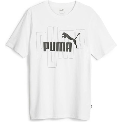 Puma Graphics No. 1 Logo Tee Beyaz Erkek Tshirt - Bisiklet