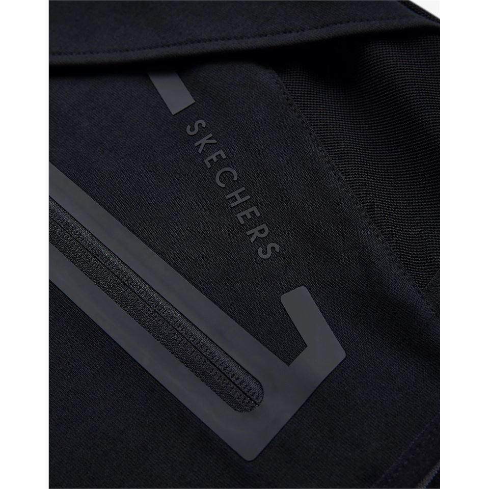 Skechers M 2XI-Lock Full Zip Hoodie Sweatshirt Erkek Siyah Tam Fermuarlı Sweat