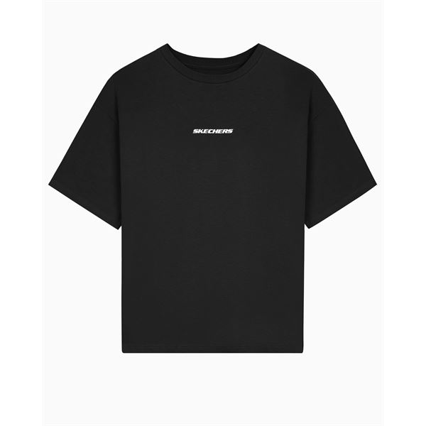 Skechers M Graphic Tee Oversize T-Shirt Erkek Siyah Tshirt - Bisiklet