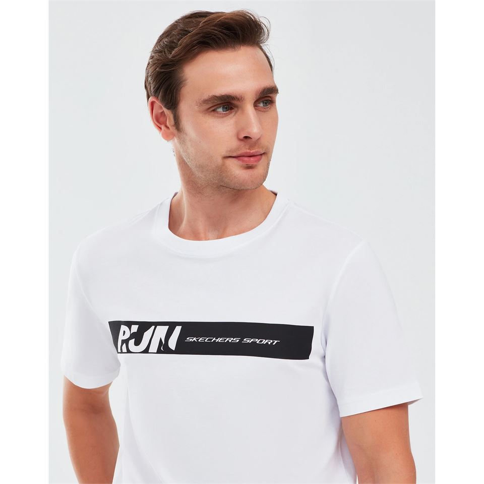 Skechers Graphic T-Shirt M Short Sleeve Erkek  Bisiklet Yaka Tshirt