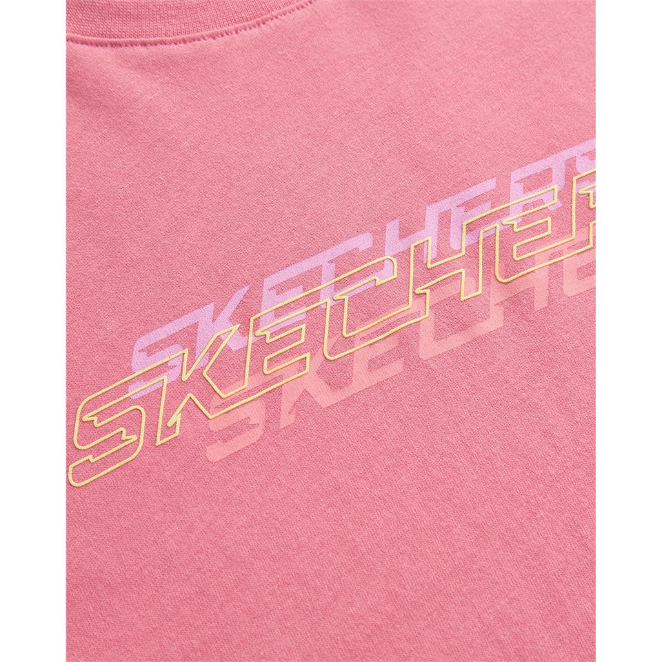 Skechers Graphic T-Shirt W Short Sleeve Kadın  Bisiklet Yaka Tshirt