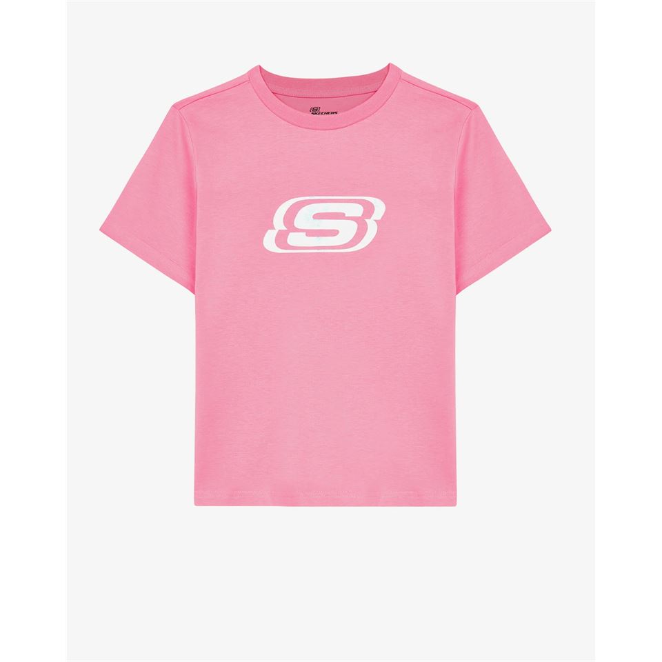 Skechers Essential G Short Sleeve  T-Shirt Kız Çocuk  Bisiklet Yaka Tshirt