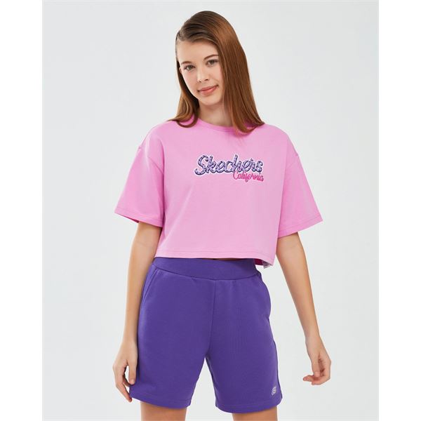 Skechers Graphic Tee G Short Sleeve Kız Çocuk Tshirt - Bisiklet 